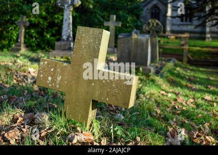 Babworth Church and Graveyard information board on Pilgrim Fathers and Parson Richard Clyfton. Stock Photo