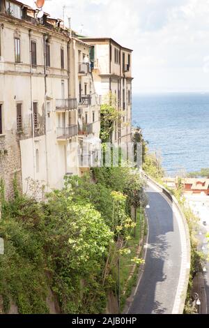 the main road going down to the sea in Sorrento italy Stock Photo