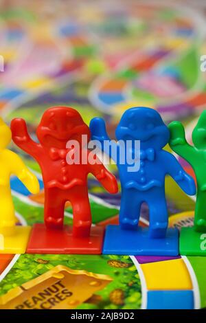 Woodbridge, NJ - January 3, 2020: A closeup view of the classic family board game, Candy Land. Stock Photo