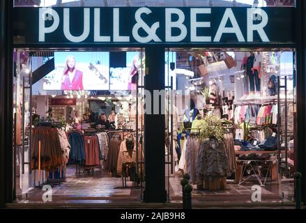 Milan, Italy - February 22, 2019:  Pull & Bear store in Milan. Stock Photo