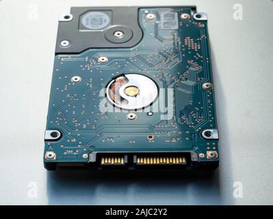 Close up of an Internal hard drive from an Apple iMac computer.