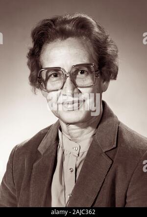 Katherine Johnson, pictured here at NASA Langley Research Center in 1983, was one of NASA's 'human computers' featured in the movie Hidden Figures. She was a mathematician and physicist who performed complex calculations that enabled humans to successfully achieve space flight. In 1953 Katherine began working at the National Advisory Committee for Aeronautics’ (NACA’s) Langley laboratory in the all-black West Area Computing section. In her career at NASA (formerly NACA), Johnson worked on the Apollo, Space Shuttle, and Mission to Mars programs. Stock Photo