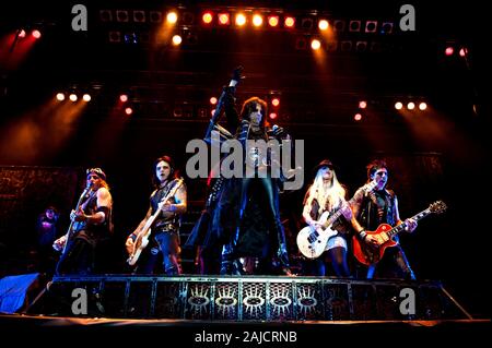 Milano Italy 07/30/2012 Alice Cooper live concert at Ippodromo of San Siro: Alice Cooper during the concert Stock Photo