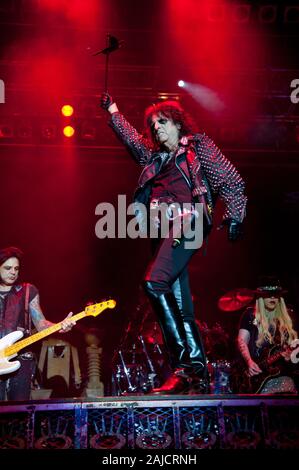 Milano Italy 07/30/2012 Alice Cooper live concert at Ippodromo of San Siro: Alice Cooper during the concert Stock Photo