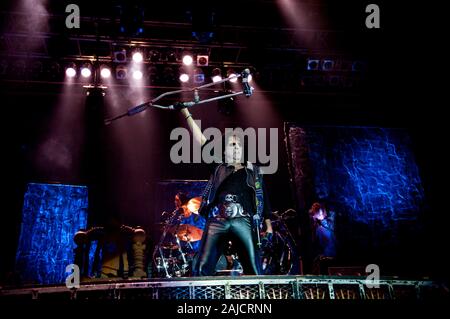 Milano Italy 07/30/2012 Alice Cooper live concert at Ippodromo of San Siro: Alice Cooper during the concert Stock Photo