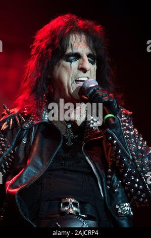 Milano Italy 07/30/2012 Alice Cooper live concert at Ippodromo of San Siro: Alice Cooper during the concert Stock Photo