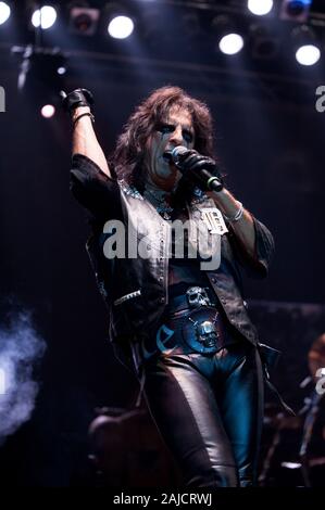 Milano Italy 07/30/2012 Alice Cooper live concert at Ippodromo of San Siro: Alice Cooper during the concert Stock Photo