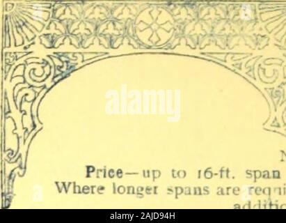 C Jennings & Co : price list--issued--March 1st, 1913. . FRETWORK ARCHES OR GRILLED. Stock Photo
