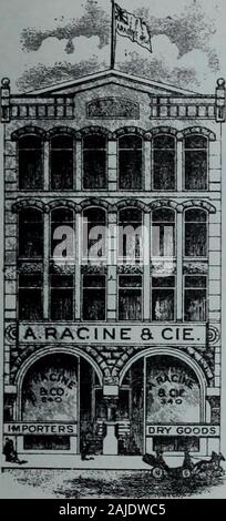 Tissus et nouveauts 1900 . 105 A. Racine & Cie. IMPORTATEURSET JOBBKRS EN Marchandises Sèehes Générales Stock Photo