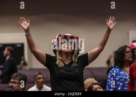 Evangelical supporters of Donald Trump are being led in prayers inside ...