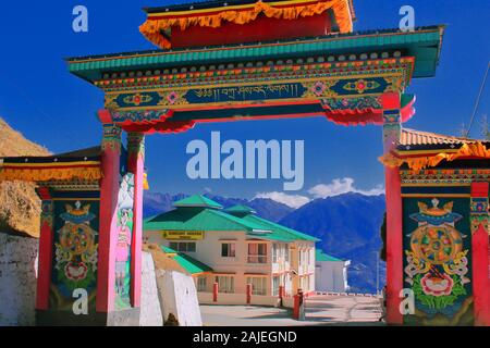 beautiful view of tawang circuit house at tawang, arunachal pradesh in india Stock Photo