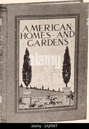 American homes and gardens . BOUND VOLUMES IN response to many requests of both new and old subscribers we have caused a beautiful design to be pre-pared and expensive register dies cut so as to producea most artistic cover. The beautiful green cloth is mostsubstantial, and the book is sewn by hand to give the nec-essary strength for so heavy a volume. Q The decoration of the cover is unique. There are five colors of imported composition leaf and inks, artis-tically blended. It is hardlypossible to give an idea ofthis beautiful cover. The topedges of the book are gilded. This volume makes. &n Stock Photo