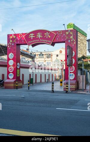 Singapore Chinatown preparing to celebrate the Year of the Rat New Year Stock Photo