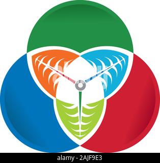 Green Leaf in Circle Logo Template Illustration Design. Vector EPS 10 ...