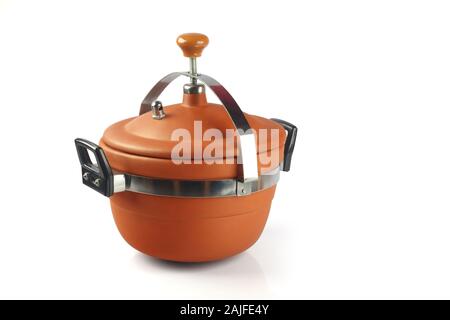 Indian made clay pressure cooker Stock Photo - Alamy