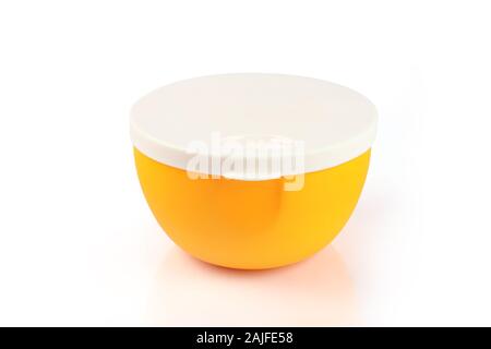 Indian made plastic bowl with lid Stock Photo