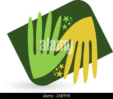 hand logo Stock Photo