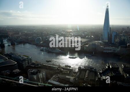 Views over London from Sky Gardens, London UK Stock Photo