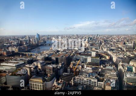 Views over London From Sky Garden at 20 Fenchurch - London UK Stock Photo
