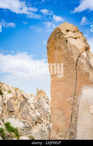 A column of rock stands in Goreme Open Air Museum, Cappadocia, Turkey Stock Photo