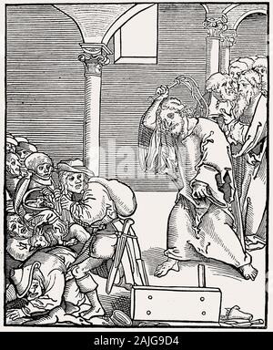 Passional Christi und Antichristi by Lucas Cranach the Elder, 1521, Wittenberg Stock Photo