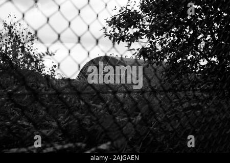 Hardened military aircraft shelter, RAF Woodbridge, Suffolk, UK. Stock Photo