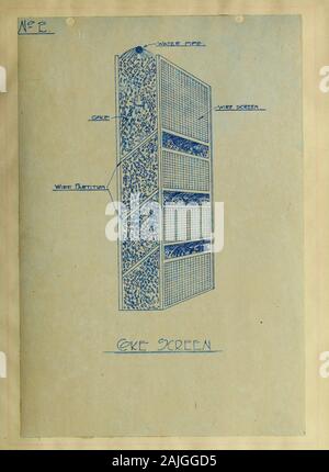 The hot blast system of heating and ventilating . Stock Photo