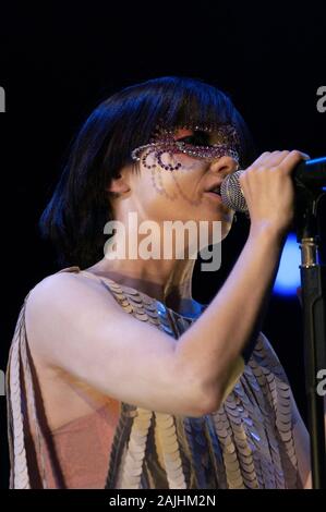 Verona Italy  06 June 2003, Live concert of Bjork at the Arena  : The Icelandic singer Bjork during the concert Stock Photo