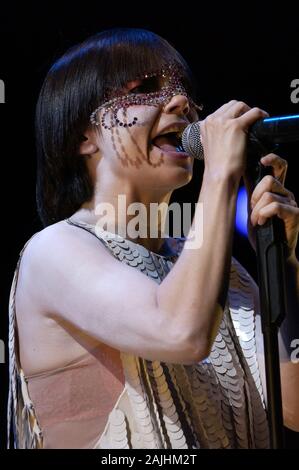 Verona Italy  06 June 2003, Live concert of Bjork at the Arena  : The Icelandic singer Bjork during the concert Stock Photo