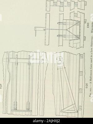 Logging; the principles and general methods of operation in the United States . Fig ioi.—? The Bear-trap Sluice Gate. regulating the extent to which the two valves controlHng theinlet and outlet of the chamber under the gate are opened. The objections to this form of gate are: (i) the overlap of theupper leaf over the lower one necessitates lifting a considerableamount of water when the gate is raised; (2) the head of waterobtainable is only about one-third of the total width of theleaves; (3) the friction between the two leaves, even when re-duced by rollers makes it difficult to operate the Stock Photo