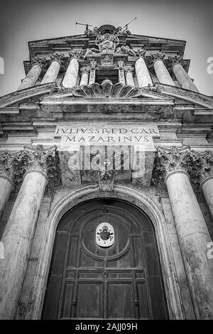 Santi Vincenzo e Anastasio a Trevi is a Baroque church in Rome, the capital of Italy near to the Trevi Fountain. Stock Photo