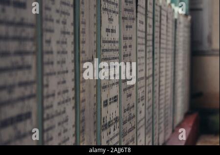 old manuscript written on parchment Stock Photo