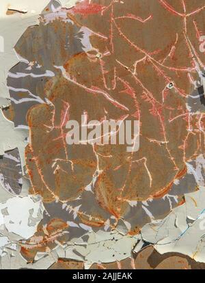 texture of old ferruginous metal, background. Stock Photo