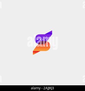 Letter S Chat Vector Logo or Icon Design Stock Vector