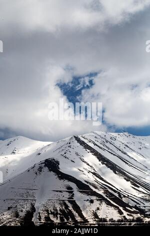 Snowy mountain landscapes, Bozdag, Izmir, Turkey. Winter landscape. Stock Photo