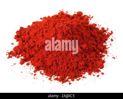 Red Dragon Resin Powder on white Background Stock Photo