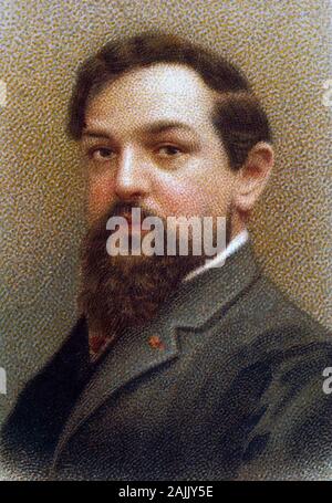 CLAUDE DEBUSSY (1862-1918) French composer in 1908 Stock Photo