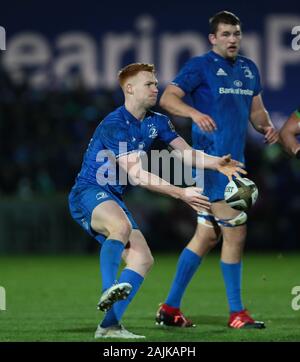 Ciarán Frawley of Connacht passes the ball during the United Rugby ...
