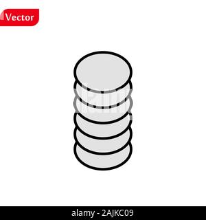 coins icon. Element of simple icon for websites, web design, mobile app, info graphics. Thin line icon for website design and development, app Stock Vector