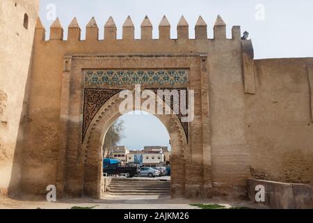 Bab Al Amer (Bab al-Amer) - one of the gates in Fes (Fez), Morocco Stock Photo