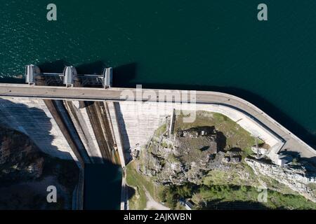 Luna's dam from aerial view Stock Photo