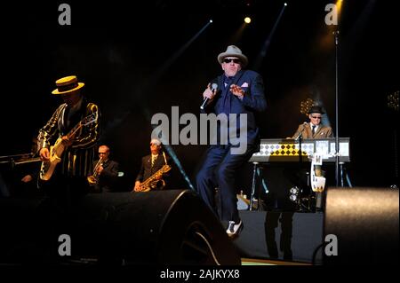 Milan Italy 23 March 2010, Live concert of Madness at the Palasharp : The Madness during the concert Stock Photo