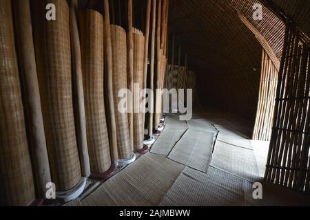 Reconstruction of the King of Rwanda's palace at Nyanza in Rukari Ancient History Museum. Rwanda Stock Photo