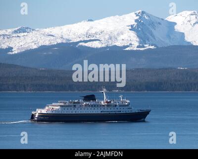 The Alaska Marine Highway System ferry - m/v Columbia Stock Photo