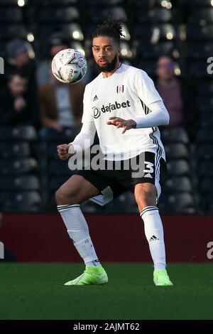 London, UK. 04th Jan, 2020. Michael Hector of Fulham in action during the The FA Cup 3rd Round match between Fulham and Aston Villa at Craven Cottage, London, England on 4 January 2020. Photo by Ken Sparks. Editorial use only, license required for commercial use. No use in betting, games or a single club/league/player publications. Credit: UK Sports Pics Ltd/Alamy Live News Stock Photo
