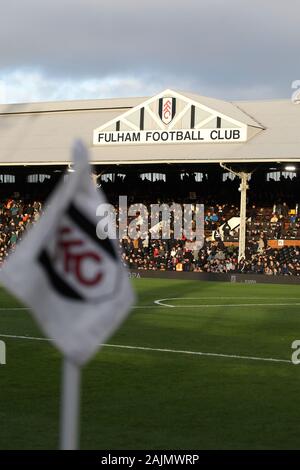 London, UK. 04th Jan, 2020. Stock photo of Craven Cottage during the The FA Cup 3rd Round match between Fulham and Aston Villa at Craven Cottage, London, England on 4 January 2020. Photo by Ken Sparks. Editorial use only, license required for commercial use. No use in betting, games or a single club/league/player publications. Credit: UK Sports Pics Ltd/Alamy Live News Stock Photo