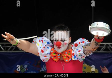 Rio de Janeiro, February 11, 2012. Revelers during the sympathy parade is Quase Amor at the street carnival of the city of Rio de Janeiro, Brazil. Stock Photo