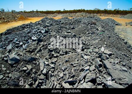 Rock Piles of Mine Ore Stock Photo