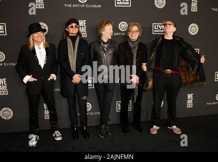 Los Angeles, USA. 04th Jan, 2020. LOS ANGELES, CALIFORNIA - JANUARY 04: Cheap Trick - Daxx Nielsen, Tom Petersson, Rick Nielsen, Robin Zander attend The Art Of Elysium's 13th Annual Celebration - Heaven at Hollywood Palladium on January 04, 2020 in Los Angeles, California. Credit: MediaPunch Inc/Alamy Live News Stock Photo
