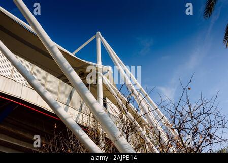 Bleachers of a modern outdoor amphitheater. Stock Photo